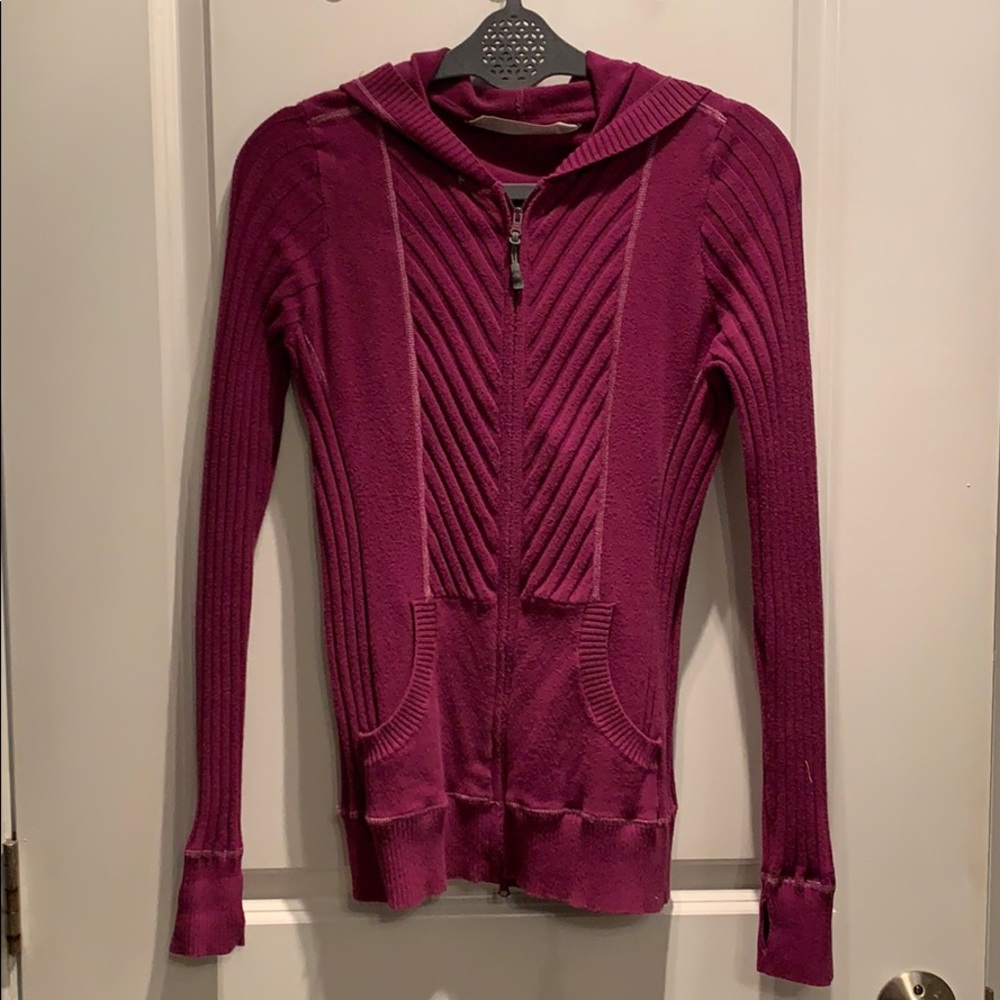Athleta Long Sleeve Raspberry Purple Hoodie M Med